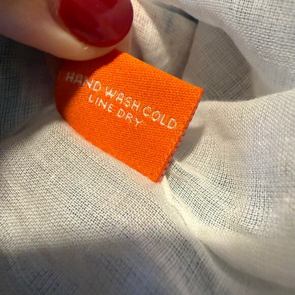 NWOT Oliphant Smocked Back Mini Dress in Cayman Blue 100% cotton size XS - Picture 5 of 10